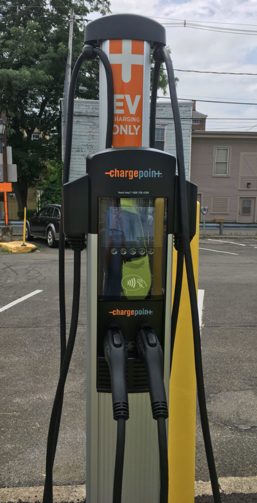 Electric Vehicle Parking and Charging Station in Hudson, NY