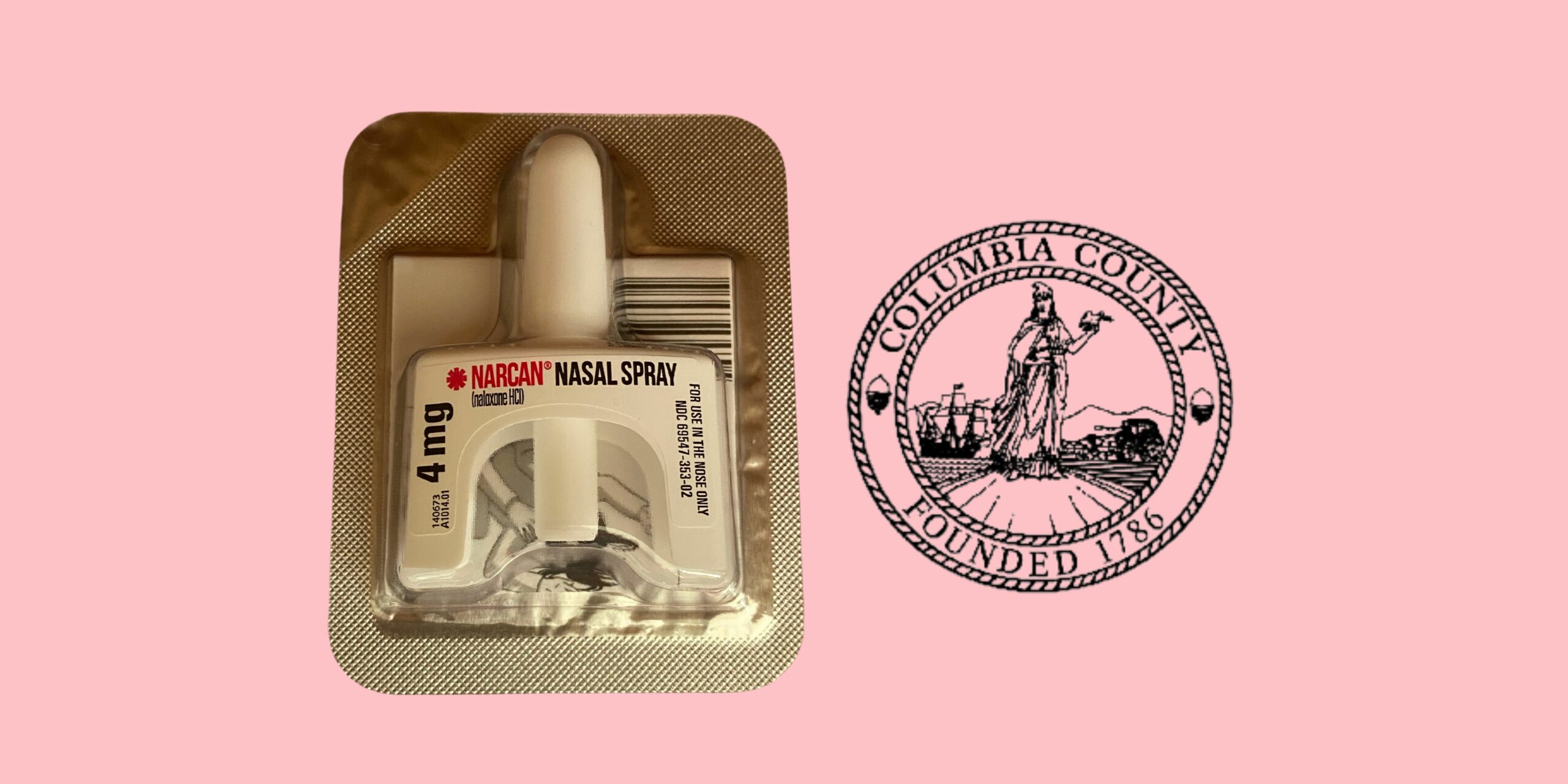 Columbia County Narcan Training image and logo