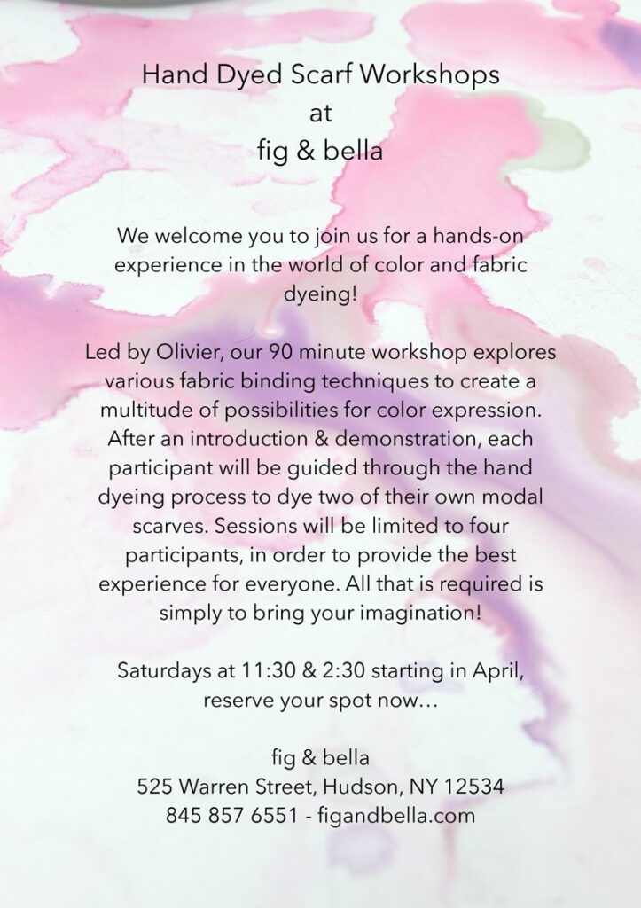 Hand Dye Workshop @ fig & bella