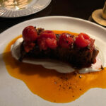 Heirloom Eggplant Terrine, marinated tomatoes, ricotta, Calabrian chili crisp